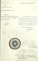 Rektorat an Polizeidirektion. 18. Dezember 1912