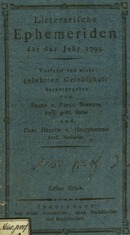 Titelblatt Ephemeriden