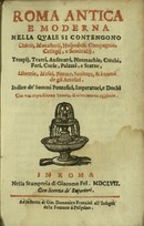 Giovanni Domenico Franzini, Roma antica e moderna